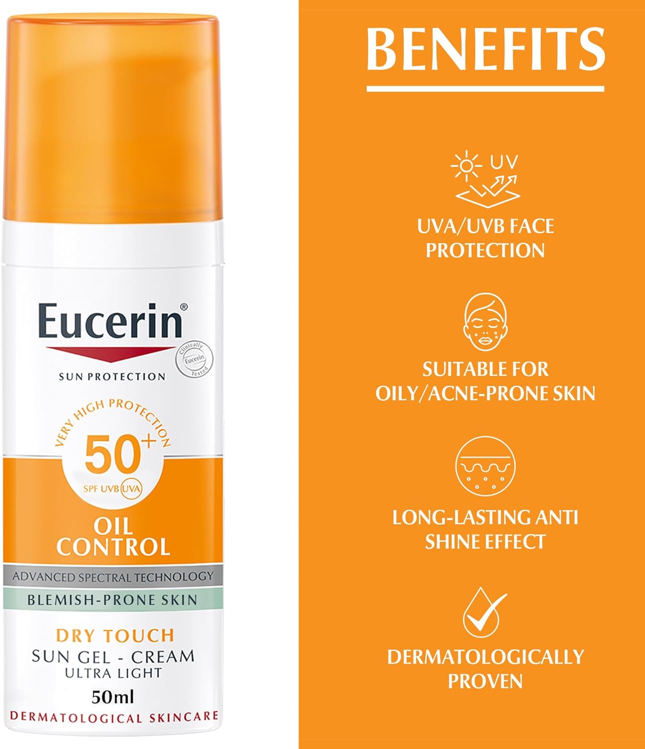 Eucerin Sun Protection: Advanced Oil Control SPF 50+ for Blemish-Prone Skin