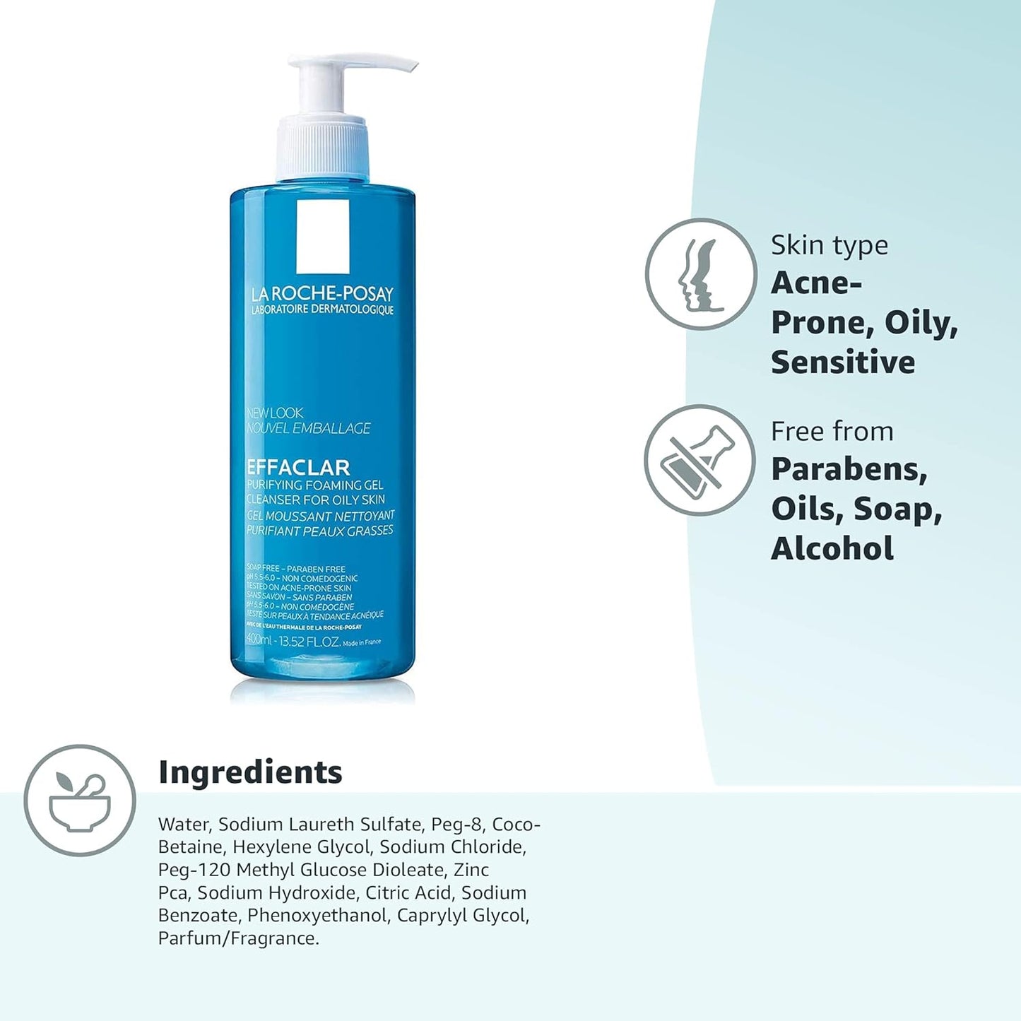 La Roche-Posay Effaclar Purifying Foaming Gel For Oily Sensitive Skin